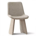 Lot de 6 chaises de salle à manger modernes entièrement rembourrées avec silhouette sculpturale, chaises d'appoint sans accoudoirs rembourrées douces pour salle à manger ou cuisine-Panipeachy