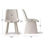 Lot de 6 chaises de salle à manger modernes entièrement rembourrées avec silhouette sculpturale, chaises d'appoint sans accoudoirs rembourrées douces pour salle à manger ou cuisine-Panipeachy