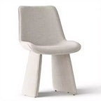 Lot de 6 chaises de salle à manger modernes entièrement rembourrées avec silhouette sculpturale, chaises d'appoint sans accoudoirs rembourrées douces pour salle à manger ou cuisine-Panipeachy
