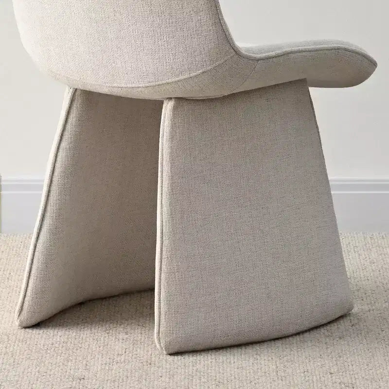 Lot de 6 chaises de salle à manger modernes entièrement rembourrées avec silhouette sculpturale, chaises d'appoint sans accoudoirs rembourrées douces pour salle à manger ou cuisine-Panipeachy