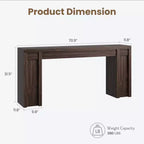 COZONY Table Console Extra Longue 70, Table de Canapé en Bois pour Entrée, Foyer, Couloir & Derrière le Canapé
