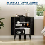 Meuble d'angle cannelé, Armoire de salle de bain autoportante avec étagère réglable, Meuble de rangement étroit pour cuisine, salon et salle de bain