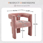 Fauteuils d'appoint en tissu chenille TUYOHW, lot de 2, fauteuils rembourrés avec pieds en bois massif, chaise longue pour salon, salle à manger, chambre à coucher