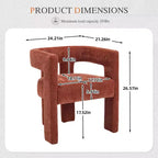Fauteuils d'appoint en tissu chenille TUYOHW, lot de 2, fauteuils rembourrés avec pieds en bois massif, chaise longue pour salon, salle à manger, chambre à coucher
