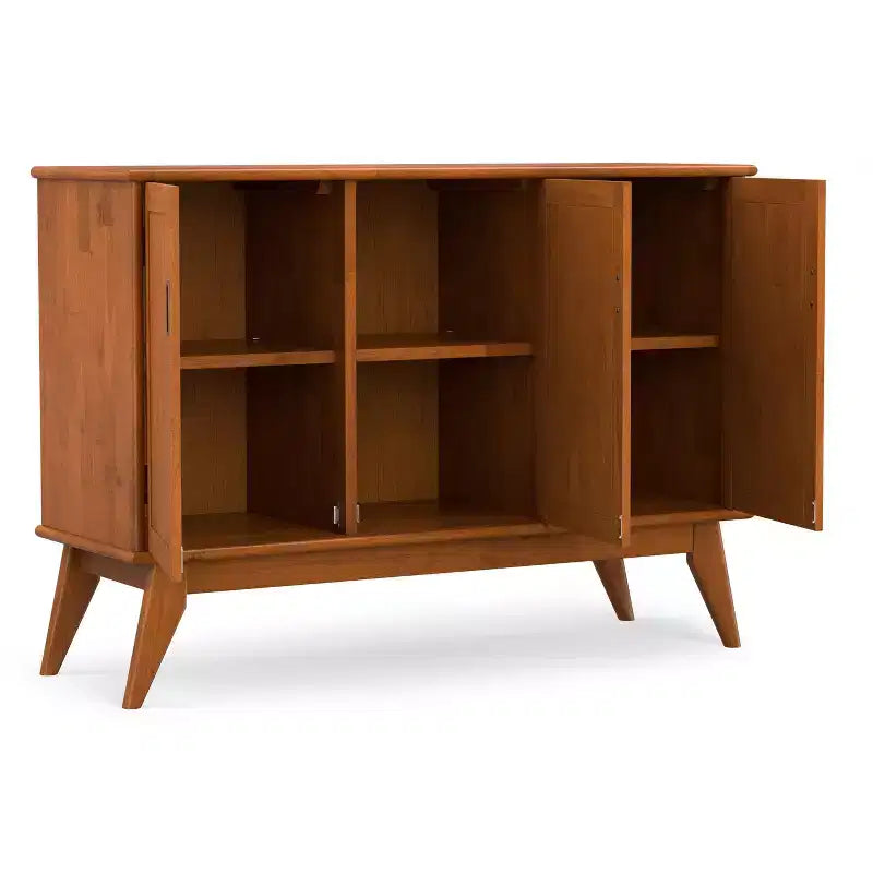 Tierney BUFFET en BOIS MASSIF de 50 pouces de large, rectangulaire, moderne du milieu du siècle, avec 3 portes