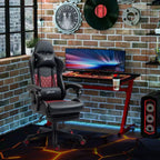 Chaise de jeu pivotante TUYOHW 300 lbs avec hauteur réglable, oreiller lombaire et appui-tête, fauteuil inclinable de bureau ergonomique pour le bureau et la maison, noir
