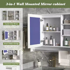 Meuble haut de salle de bain de 91 cm, armoire à pharmacie murale avec porte-serviettes et étagères ouvertes, meuble de rangement mural flottant au-dessus des toilettes pour la salle de bain