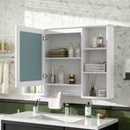 Meuble haut de salle de bain de 104 cm, armoire à pharmacie murale avec porte-serviettes et étagères ouvertes, meuble de rangement suspendu au-dessus des toilettes pour salle de bain