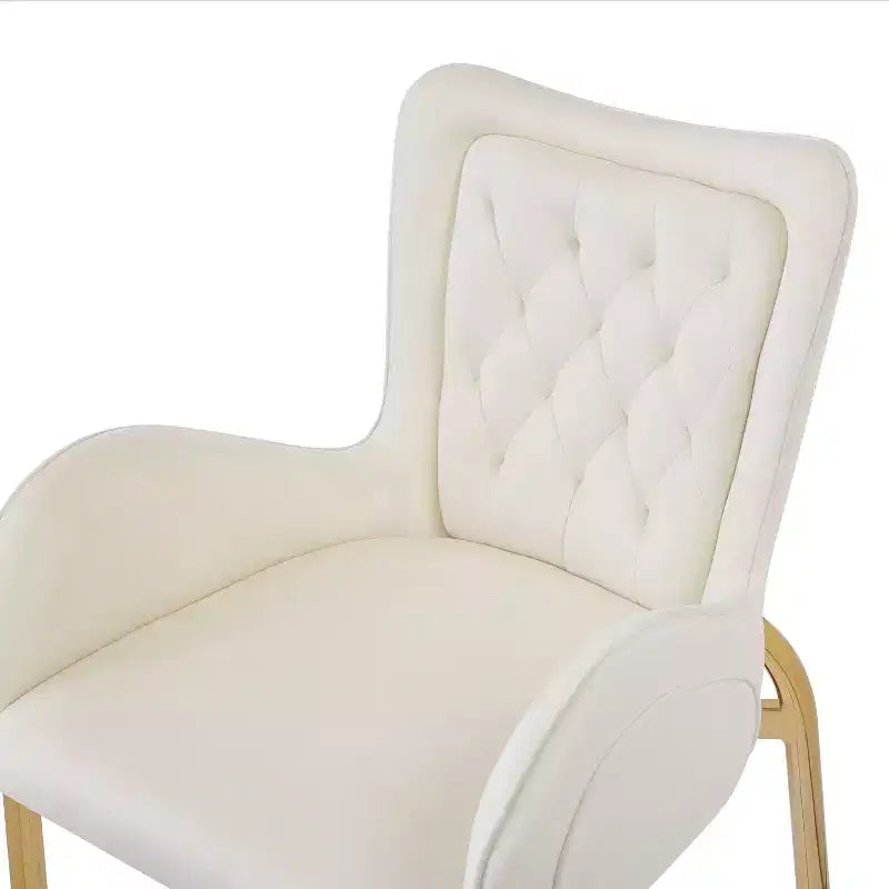 Tabourets de bar de luxe en velours TUYOHW 28H, lot de 2, tabourets de bar élégants avec pieds et repose-pieds dorés, fauteuil haut pour îlot de cuisine, capacité de 120 kg