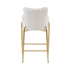 Tabourets de bar de luxe en velours TUYOHW 28H, lot de 2, tabourets de bar élégants avec pieds et repose-pieds dorés, fauteuil haut pour îlot de cuisine, capacité de 120 kg