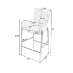 Tabourets de bar de luxe en velours TUYOHW 28H, lot de 2, tabourets de bar élégants avec pieds et repose-pieds dorés, fauteuil haut pour îlot de cuisine, capacité de 120 kg