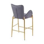 Tabourets de bar de luxe en velours TUYOHW 28H, lot de 2, tabourets de bar élégants avec pieds et repose-pieds dorés, fauteuil haut pour îlot de cuisine, capacité de 120 kg