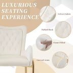 Tabourets de bar de luxe en velours TUYOHW 28H, lot de 2, tabourets de bar élégants avec pieds et repose-pieds dorés, fauteuil haut pour îlot de cuisine, capacité de 120 kg