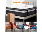 Matelas hybride Queen 14 po avec mousse à mémoire de forme infusée de gel, sommeil frais, soulagement de la pression, isolation des mouvements, sensation moyenne, housse respirante, CertiPUR-US