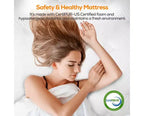 Matelas hybride Queen 14 po avec mousse à mémoire de forme infusée de gel, sommeil frais, soulagement de la pression, isolation des mouvements, sensation moyenne, housse respirante, CertiPUR-US
