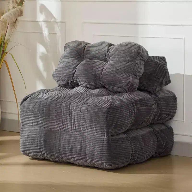 COZONY Folding Sofa Bed 2-Pack - Single Convertible Sleeper Chair with Pillow, Ergonomic Support, Portable, Machine Washable Cover, Gray