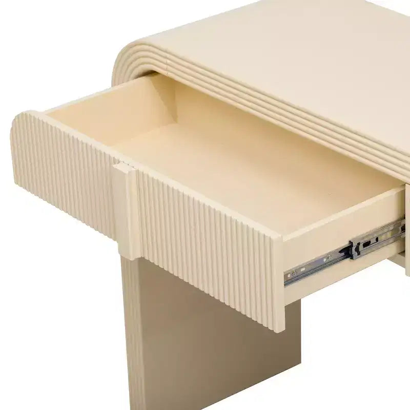 TUYOHW Table Console Minimaliste Moderne 55 pouces avec 2 Tiroirs de Rangement, Table d'Entrée pour Salon, Couloir