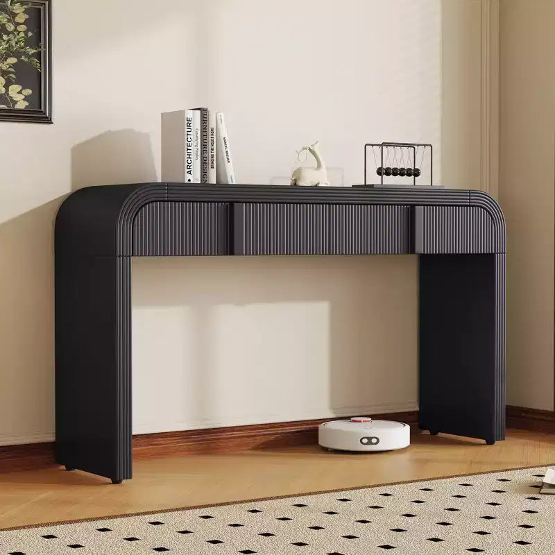 TUYOHW Table Console Minimaliste Moderne 55 pouces avec 2 Tiroirs de Rangement, Table d'Entrée pour Salon, Couloir