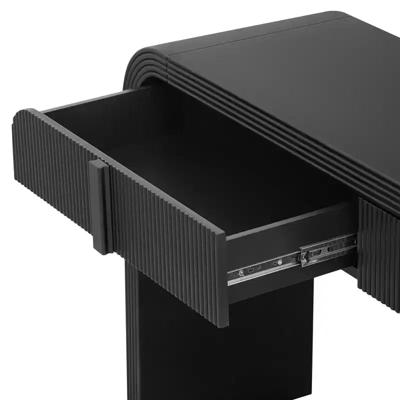 TUYOHW Table Console Minimaliste Moderne 55 pouces avec 2 Tiroirs de Rangement, Table d'Entrée pour Salon, Couloir
