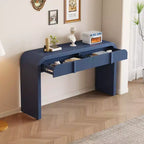 TUYOHW Table Console Minimaliste Moderne 55 pouces avec 2 Tiroirs de Rangement, Table d'Entrée pour Salon, Couloir