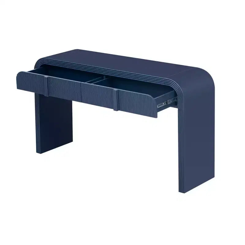 TUYOHW Table Console Minimaliste Moderne 55 pouces avec 2 Tiroirs de Rangement, Table d'Entrée pour Salon, Couloir