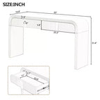 TUYOHW Table Console Minimaliste Moderne 55 pouces avec 2 Tiroirs de Rangement, Table d'Entrée pour Salon, Couloir