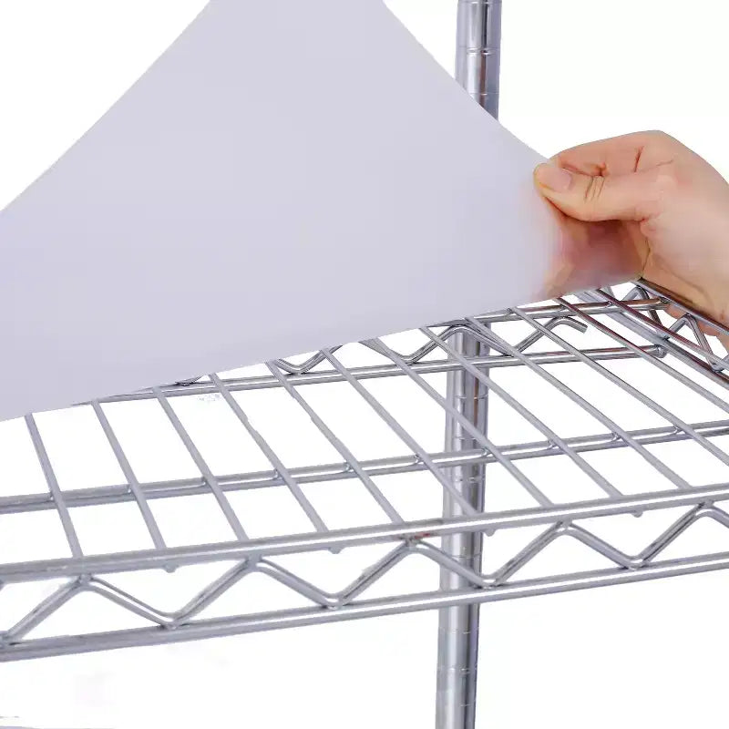 Étagère métallique VIYET à 6 niveaux 6000 lb, certifiée NSF, rayonnage de rangement robuste et réglable avec roulettes et tapis d'étagère (Chrome)