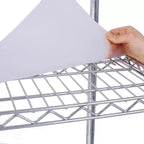 Étagère métallique VIYET à 6 niveaux 6000 lb, certifiée NSF, rayonnage de rangement robuste et réglable avec roulettes et tapis d'étagère (Chrome)