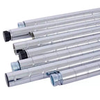 Étagère métallique VIYET à 6 niveaux 6000 lb, certifiée NSF, rayonnage de rangement robuste et réglable avec roulettes et tapis d'étagère (Chrome)