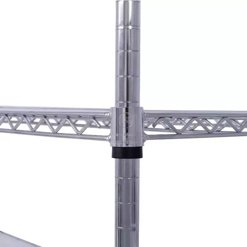 Étagère métallique VIYET à 6 niveaux 6000 lb, certifiée NSF, rayonnage de rangement robuste et réglable avec roulettes et tapis d'étagère (Chrome)