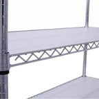 Étagère métallique VIYET à 6 niveaux 6000 lb, certifiée NSF, rayonnage de rangement robuste et réglable avec roulettes et tapis d'étagère (Chrome)