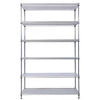 Étagère métallique VIYET à 6 niveaux 6000 lb, certifiée NSF, rayonnage de rangement robuste et réglable avec roulettes et tapis d'étagère (Chrome)
