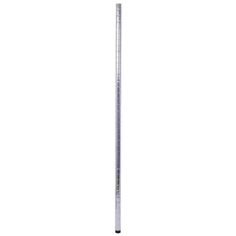 Étagère métallique VIYET à 6 niveaux 6000 lb, certifiée NSF, rayonnage de rangement robuste et réglable avec roulettes et tapis d'étagère (Chrome)