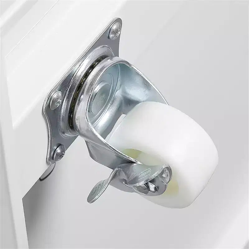 VIYET 23.6x23.6x23.6 Support d'imprimante mobile en métal, meuble de rangement avec étagère réglable et roulettes verrouillables (Blanc)