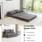MAYEERTY Canapé-Lit Pliant avec Oreiller, Chaise Longue, Matelas de Sol avec Dossier pour Salon, Dortoir, Chambre d'amis, Bureau à Domicile, Lit Jumeau