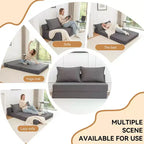 MAYEERTY Canapé-Lit Pliant avec Oreiller, Chaise Longue, Matelas de Sol avec Dossier pour Salon, Dortoir, Chambre d'amis, Bureau à Domicile, Lit Jumeau