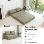 MAYEERTY Canapé-Lit Pliant avec Oreiller, Chaise Longue, Matelas de Sol avec Dossier pour Salon, Dortoir, Chambre d'amis, Bureau à Domicile, Lit Jumeau