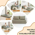 MAYEERTY Canapé-Lit Pliant avec Oreiller, Chaise Longue, Matelas de Sol avec Dossier pour Salon, Dortoir, Chambre d'amis, Bureau à Domicile, Lit Jumeau