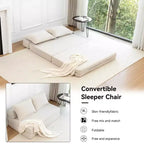 MAYEERTY Canapé-Lit Pliant avec Oreiller, Chaise Longue, Matelas de Sol avec Dossier pour Salon, Dortoir, Chambre d'amis, Bureau à Domicile, Lit Jumeau
