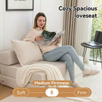 MAYEERTY Canapé-Lit Pliant avec Oreiller, Chaise Longue, Matelas de Sol avec Dossier pour Salon, Dortoir, Chambre d'amis, Bureau à Domicile, Lit Jumeau