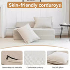 MAYEERTY Canapé-Lit Pliant avec Oreiller, Chaise Longue, Matelas de Sol avec Dossier pour Salon, Dortoir, Chambre d'amis, Bureau à Domicile, Lit Jumeau