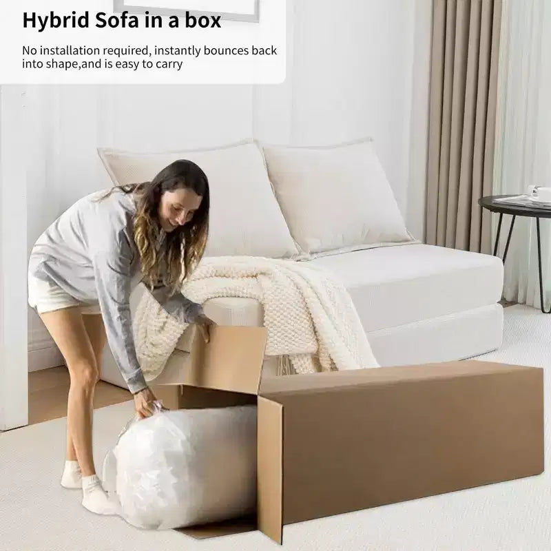 MAYEERTY Canapé-Lit Pliant avec Oreiller, Chaise Longue, Matelas de Sol avec Dossier pour Salon, Dortoir, Chambre d'amis, Bureau à Domicile, Lit Jumeau