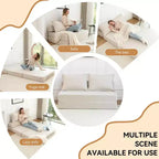MAYEERTY Canapé-Lit Pliant avec Oreiller, Chaise Longue, Matelas de Sol avec Dossier pour Salon, Dortoir, Chambre d'amis, Bureau à Domicile, Lit Jumeau