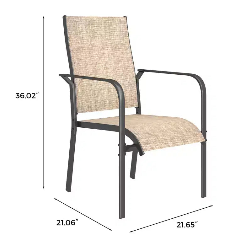 EROMMY Ensemble de 6 chaises de salle à manger d'extérieur, chaises de salle à manger empilables pour l'extérieur