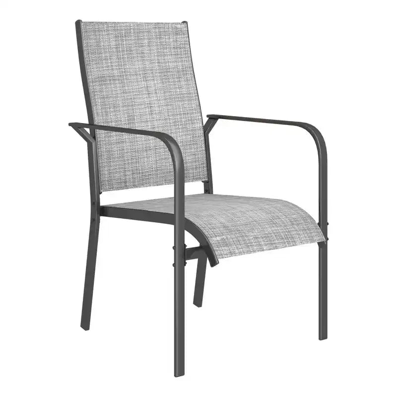 EROMMY Ensemble de 6 chaises de salle à manger d'extérieur, chaises de salle à manger empilables pour l'extérieur