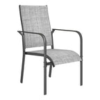 EROMMY Ensemble de 6 chaises de salle à manger d'extérieur, chaises de salle à manger empilables pour l'extérieur