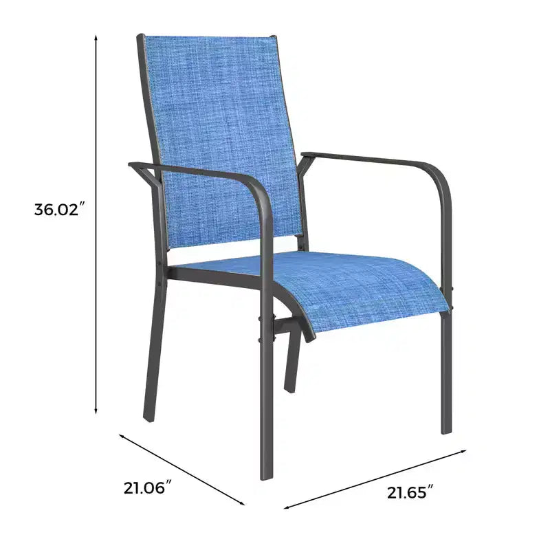EROMMY Ensemble de 6 chaises de salle à manger d'extérieur, chaises de salle à manger empilables pour l'extérieur