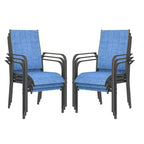 EROMMY Ensemble de 6 chaises de salle à manger d'extérieur, chaises de salle à manger empilables pour l'extérieur