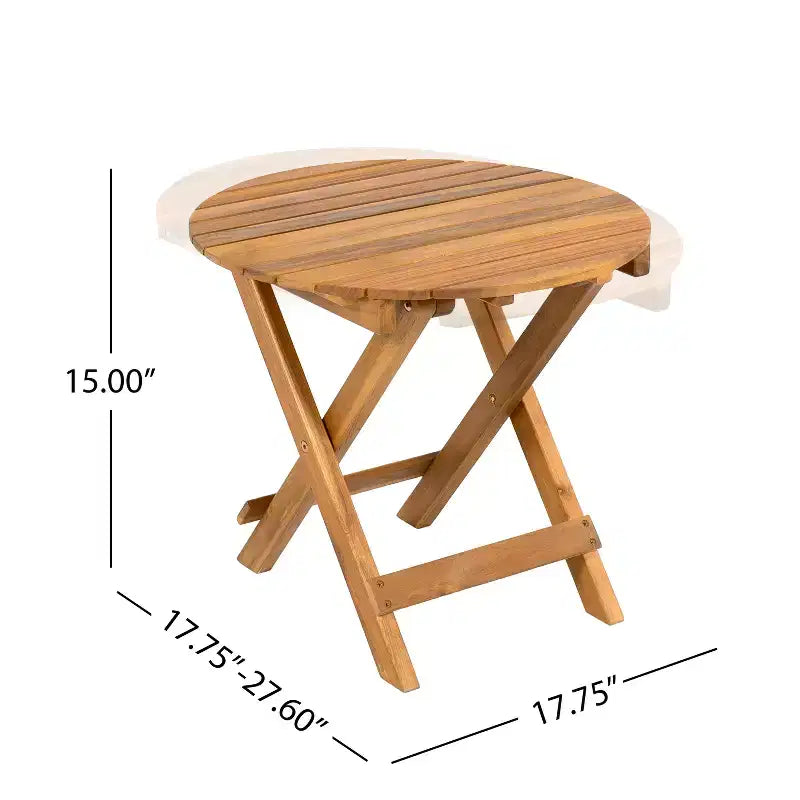 JVNOXK Table d'appoint moderne pliable et réglable (45-70 cm) en palissandre (finition teck), adaptée comme plateau de canapé, table de chevet