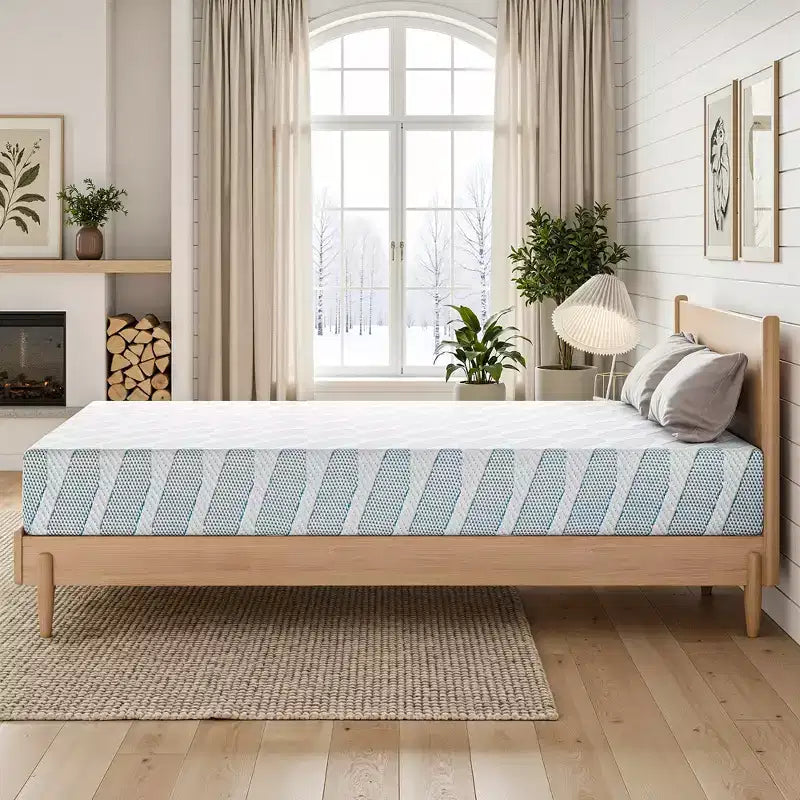 EHMKNP Matelas de 5 pouces pour lits jumeaux/jumeaux XL/doubles pour adultes adolescents célibataires, matelas en mousse à mémoire de forme rafraîchissante, housse amovible lavable, fermeté moyenne